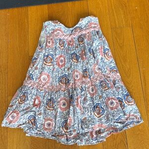 Boho Pink Chicken Flowy Kids Dress - Pink & Blue